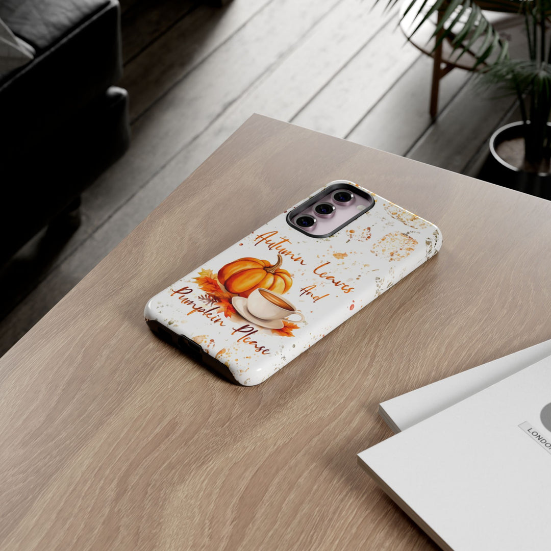 Impact Resistant, Fall Leaves Pumpkin Pie, Cute Phone Cases for Samsung S24, S23, S22, S21, IPhone 15 pro Iphone 14 pro Iphone 13 IPhone 12 Iphone 11 - Studio40ParkLane