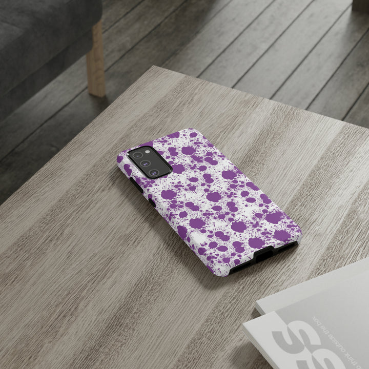 Cool Phone Case | Aesthetic Phone Case | Paint Splash Purple | For Samsung Galaxy S23, S22, S21, S20 | Luxury Double Layer | Cute - Studio40ParkLane