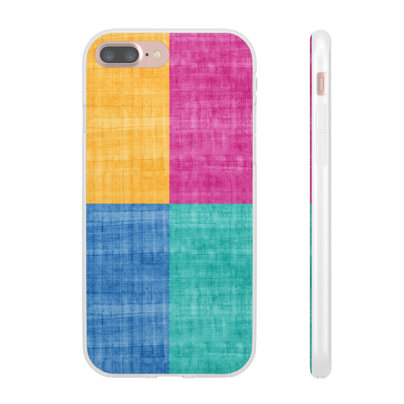 Cute Flexi Phone Cases, Abstract Colored Blocks, Compatible with Samsung Galaxy S23, Samsung S22, Samsung S21, Samsung S20, Galaxy S20 Ultra