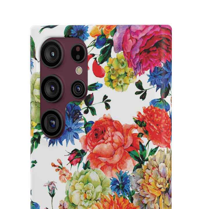 Sleek Snap Colorful Flowers Cute Phone Case for iPhone 16 15 14 13 12 11 X Xs Max Xr Pro Plus Samsung Galaxy S24 S23 S22 S21 S20 Note Ultra