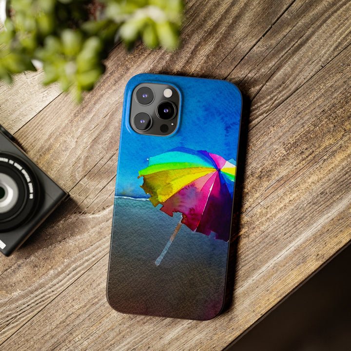 Slim Cute Phone Cases for Iphone - | iPhone 15 Case | iPhone 15 Pro Max Case, Iphone 14 Case, Iphone 14 Pro Max, Iphone 13, Summer Beach Umbrella - Studio40ParkLane