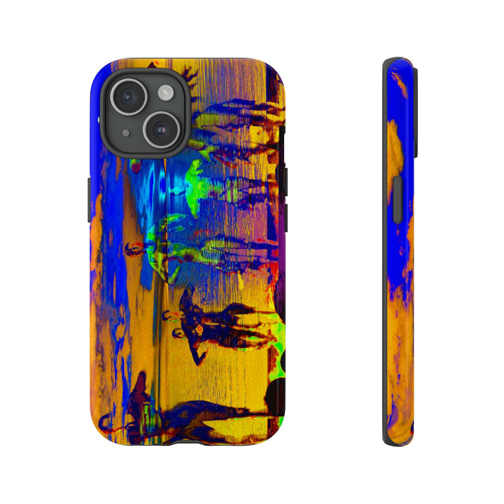 Cute IPhone Case | iPhone 15 Case | iPhone 15 Pro Max Case, Iphone 14 Case, Iphone 14 Pro Max Case IPhone Case for Art Lovers, Sunset Dance Blue Yellow - Studio40ParkLane