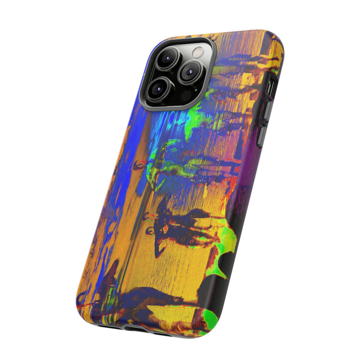 Cute IPhone Case | iPhone 15 Case | iPhone 15 Pro Max Case, Iphone 14 Case, Iphone 14 Pro Max Case IPhone Case for Art Lovers, Sunset Dance Blue Yellow - Studio40ParkLane