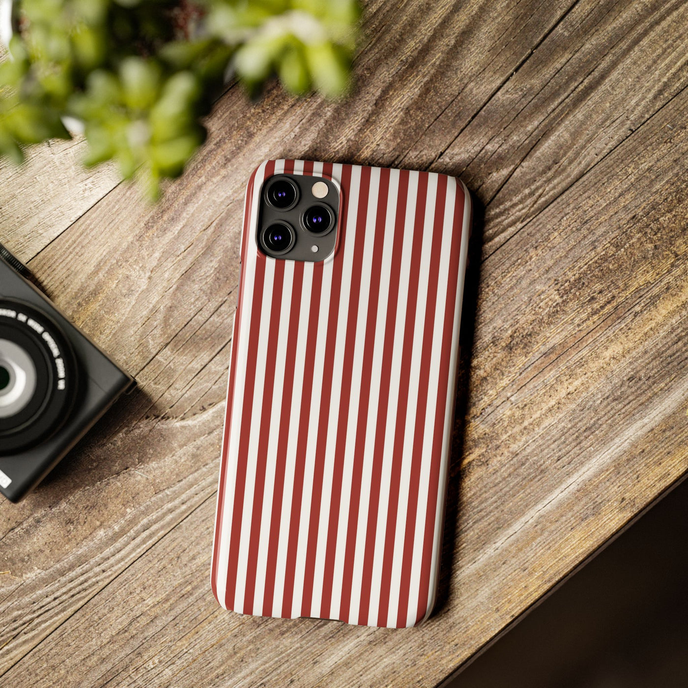 Slim Farmhouse Red Striped Cute Phone Case for Iphone 16 - | iPhone 15 Pro Max Case | iPhone 14 Case Iphone 13 12 11 10 9 8 7 Gift for Her - Studio40ParkLane