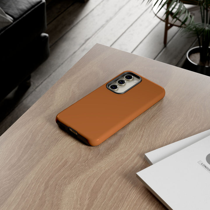 Premium Tough Rusty Brown Orange Gift for Her Cute Phone Cases for Samsung S25 S24, S23, S22, S21, Iphone, 16, 15, 14, 13 Pro Max Ultra - Studio40ParkLane