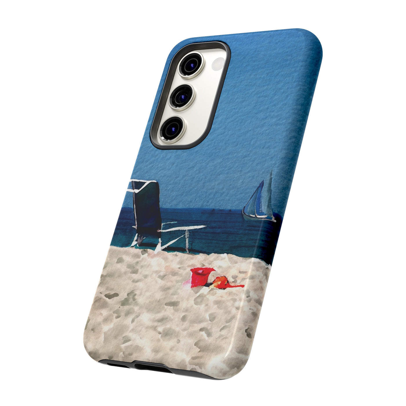 Cute Samsung Case | Cool Iphone Case | Summer Blue Beach Chair, Samsung S24, S23, S22, S21, IPhone 15 Case | Iphone 14 Case, Iphone 13 Case