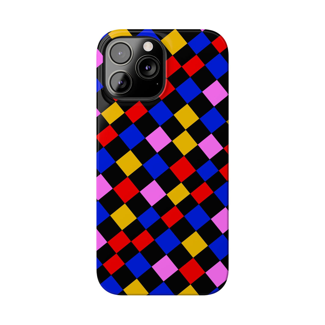 Slim Abstract Colorful Checkerboard Cute Phone Case for Iphone 17 - | iPhone 16 Pro Max Case | iPhone 15 Case Iphone 14 13 12 11 Gift for Her - Studio40ParkLane