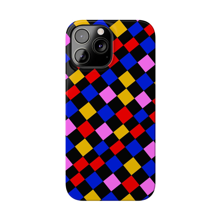 Slim Abstract Colorful Checkerboard Cute Phone Case for Iphone 17 - | iPhone 16 Pro Max Case | iPhone 15 Case Iphone 14 13 12 11 Gift for Her - Studio40ParkLane