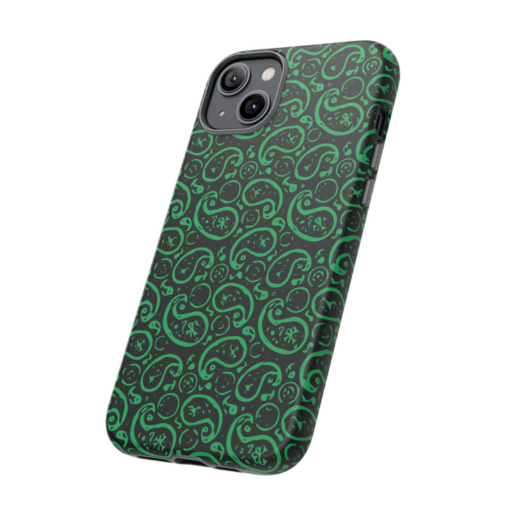Cute IPhone Case | iPhone 15 Case | iPhone 15 Pro Max Case, Iphone 14 Case, Iphone 14 Pro Max Case IPhone Case for Art Lovers, Paisley Green - Studio40ParkLane
