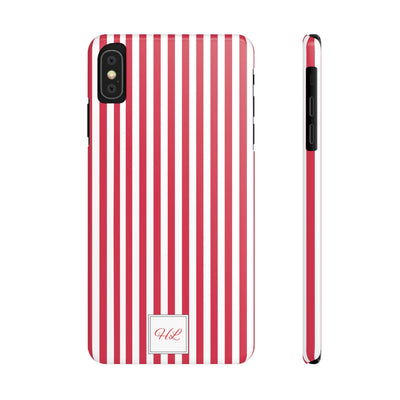 Slim Custom Personalized Winterberry Red Striped Phone Case for Iphone 17 - | iPhone 16 Pro Max Case | iPhone 15 Case Iphone 14 13 12 11 10 9 8 - Studio40ParkLane
