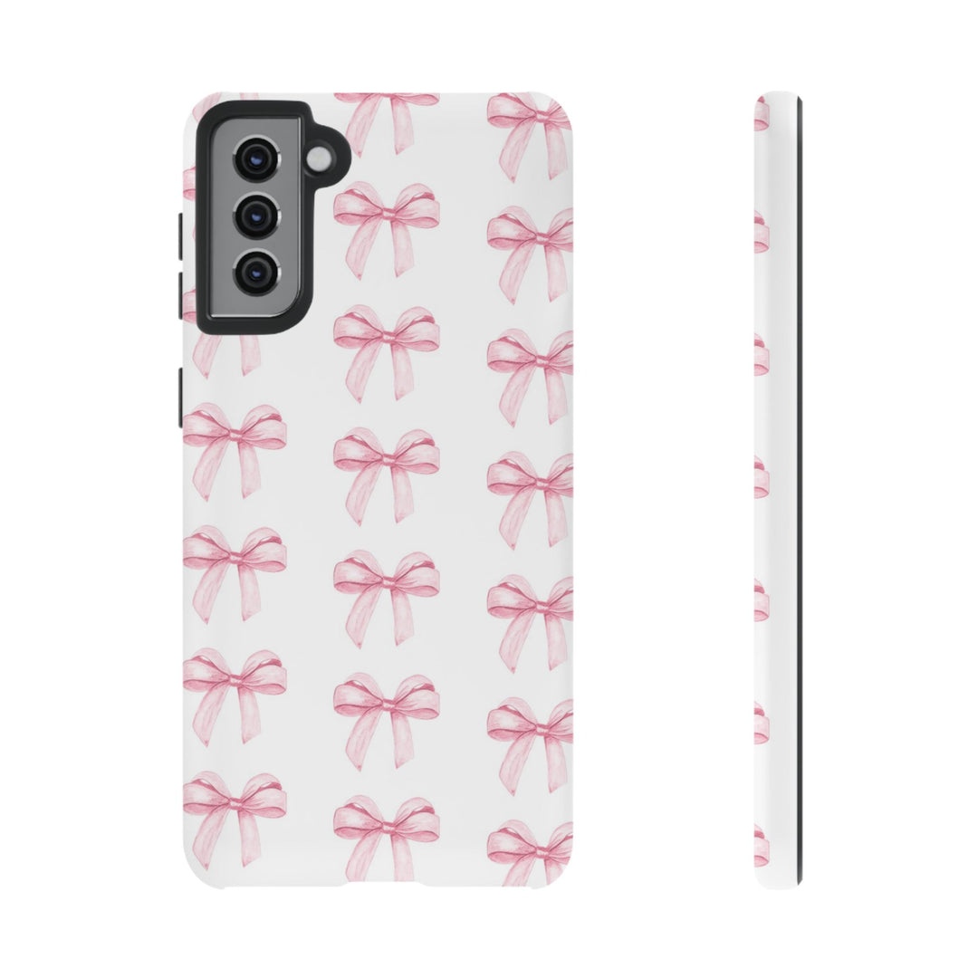 Pink Bows Cute Phone Case, for IPhone 16 Pro Max | Iphone 15, Iphone 14, IPhone 13 Case, 11 8 7, Samsung Galaxy S24, S23, S22, S21, 2 Layer Protection - Studio40ParkLane