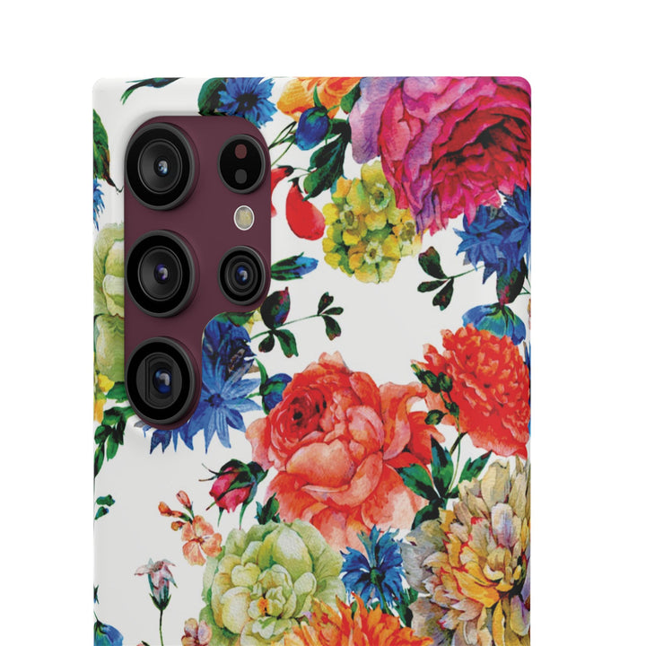 Sleek Snap Colorful Flowers Cute Phone Case for iPhone 16 15 14 13 12 11 X Xs Max Xr Pro Plus Samsung Galaxy S24 S23 S22 S21 S20 Note Ultra