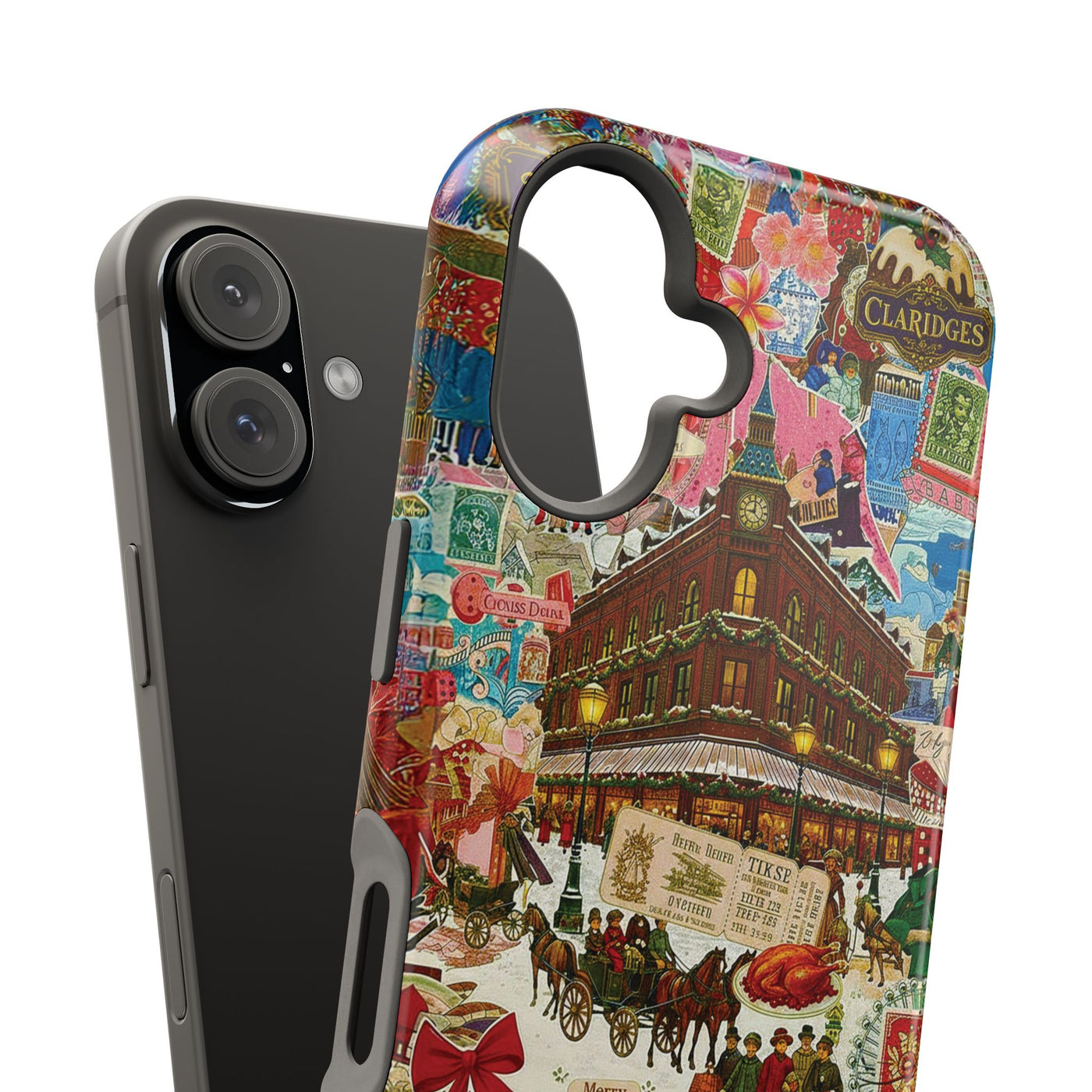 Aesthetic Tough Magsafe London Coquette Collage Phone Case - For iPhone 17 Pro Max iPhone 16 Pro iPhone 15 Iphone 14 Plus 13 Pro 12 11 10 - Studio40ParkLane