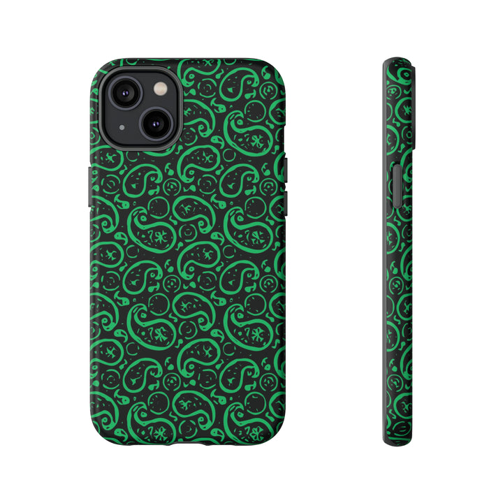 Cute IPhone Case | iPhone 15 Case | iPhone 15 Pro Max Case, Iphone 14 Case, Iphone 14 Pro Max Case IPhone Case for Art Lovers, Paisley Green - Studio40ParkLane