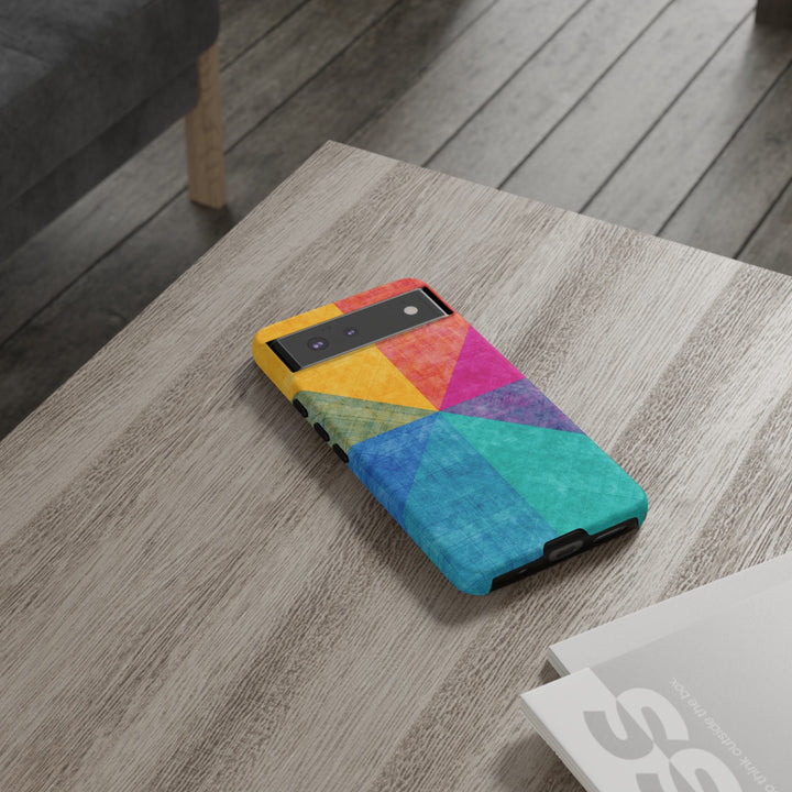 Impact Resistant, Colored Shapes, Cute Phone Cases for Samsung S24, S23, S22, S21, IPhone 15 pro Iphone 14 pro Iphone 13 IPhone 12 Iphone 11 - Studio40ParkLane