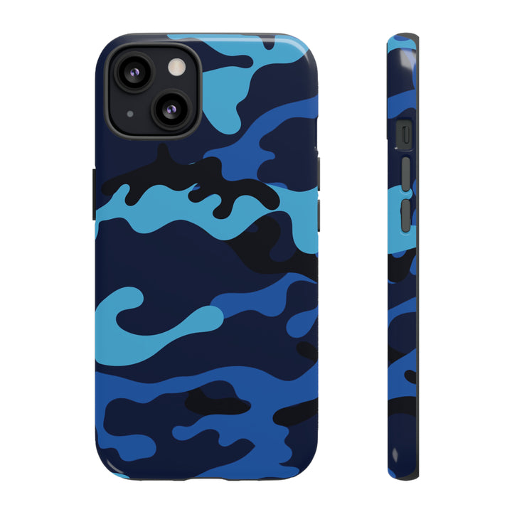 Cool Phone Case | Blue Camouflage, For iPhone 15 Case | iPhone 15 Pro Case, Iphone 14 Case, Iphone 14 Pro Max Case, Protective Iphone Case - Studio40ParkLane