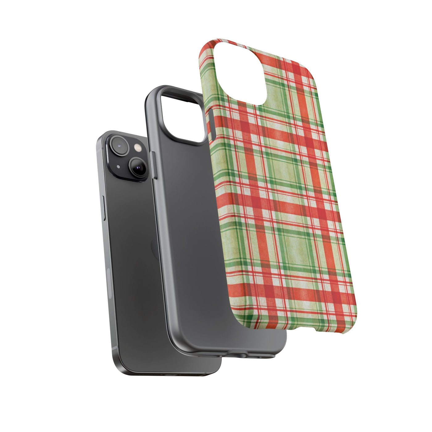 Aesthetic Tough Red Green Checkered Premium Phone Case - For iPhone 17 Pro Max iPhone 16 Pro iPhone 15 Iphone 14 Plus 13 Pro 12 11 10 XR XS - Studio40ParkLane