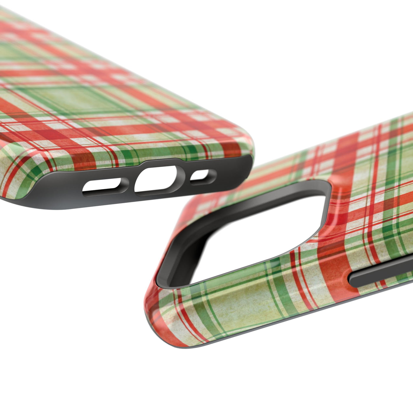 Aesthetic Tough Magsafe Red Green Checkered Phone Case - For iPhone 17 Pro Max iPhone 16 Pro iPhone 15 Iphone 14 Plus 13 Pro 12 11 10 - Studio40ParkLane