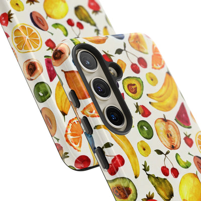 Impact Resistant, Mixed Fruits, Cute Phone Cases for Samsung S24, S23, S22, S21, IPhone 15 pro Iphone 14 pro Iphone 13 IPhone 12 Iphone 11