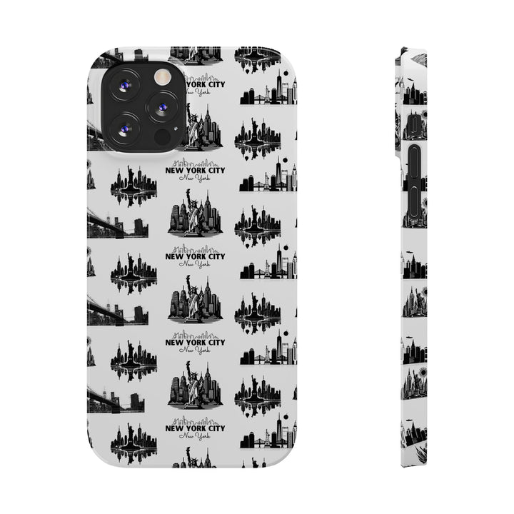 Slim New York Skyline Collage Coquette Gift for Her Cute Phone Cases for Iphone 16 Pro Max | iPhone 15 Case | iPhone 15 Pro Max Case, Iphone 14, Iphone 14 Pro Max, Iphone 13 12 11 8 7 - Studio40ParkLane