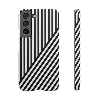 Aesthetic Black White Stripes Cute Phone Case Sleek Snap - For iPhone 17 Pro Max iPhone 16 Pro iPhone 15 Iphone 14 Plus 13 Pro 12 11 10 Gift - Studio40ParkLane