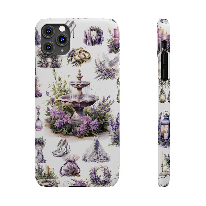Slim Cute Phone Cases for Iphone | iPhone 15 Case | iPhone 15 Pro Max Case, Iphone 14, Iphone 14 Pro Max, Iphone 13, Lavender Wedding Theme - Studio40ParkLane
