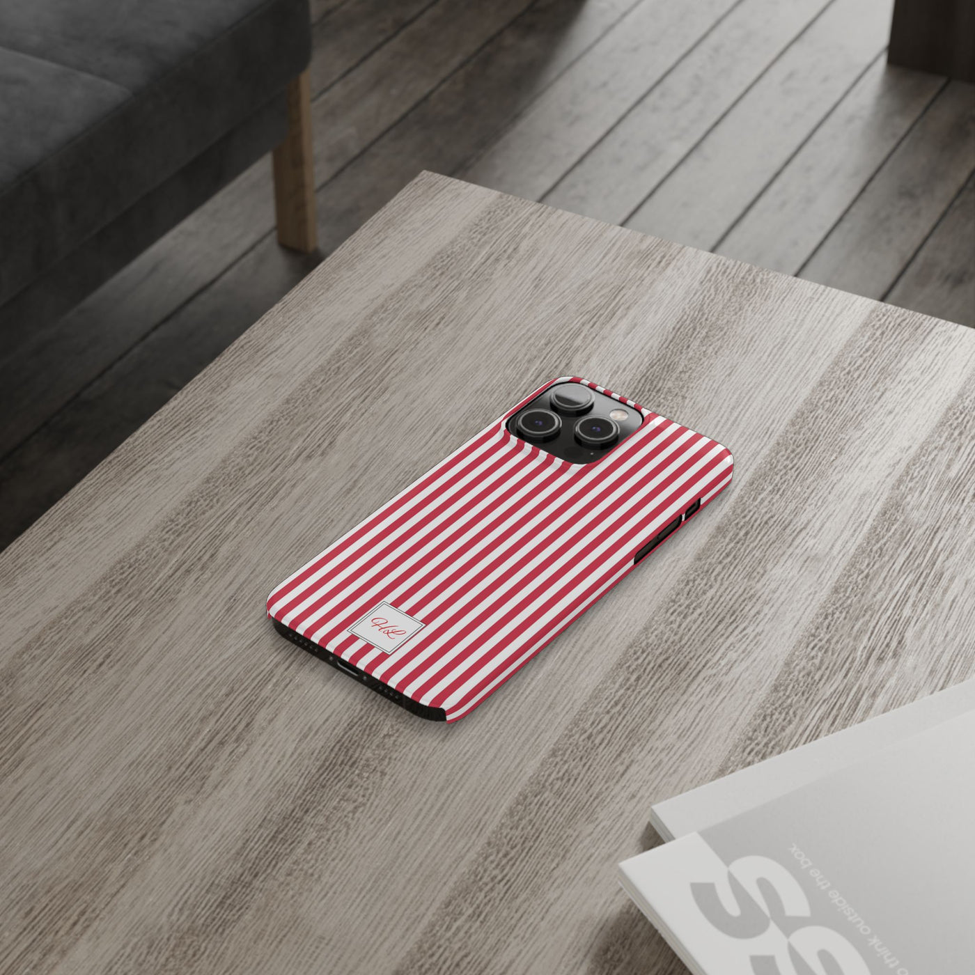 Slim Custom Personalized Winterberry Red Striped Phone Case for Iphone 17 - | iPhone 16 Pro Max Case | iPhone 15 Case Iphone 14 13 12 11 10 9 8 - Studio40ParkLane