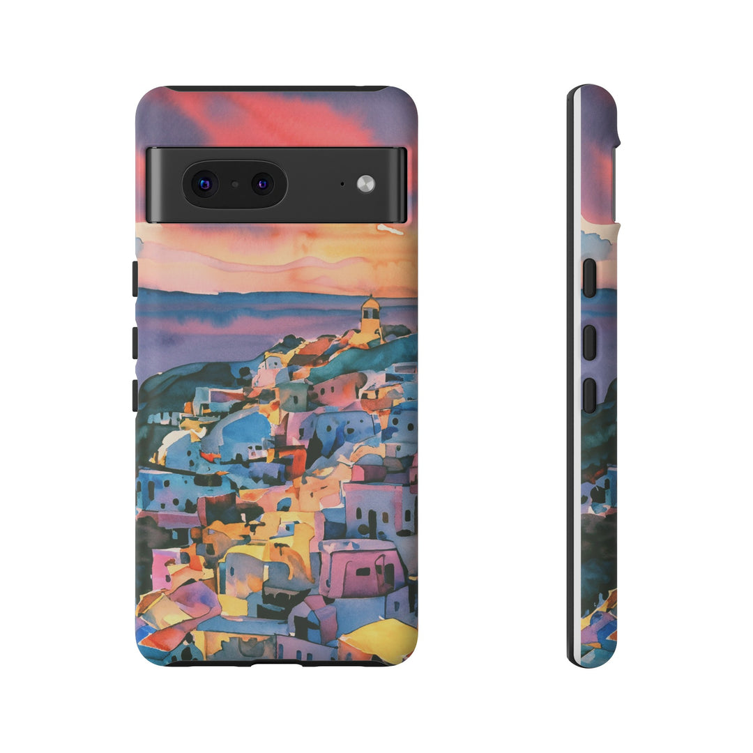 Impact Resistant, Greek Sunset, Cute Phone Cases for Samsung S24, S23, S22, S21, IPhone 15 pro Iphone 14 pro Iphone 13 IPhone 12 Iphone 11 - Studio40ParkLane