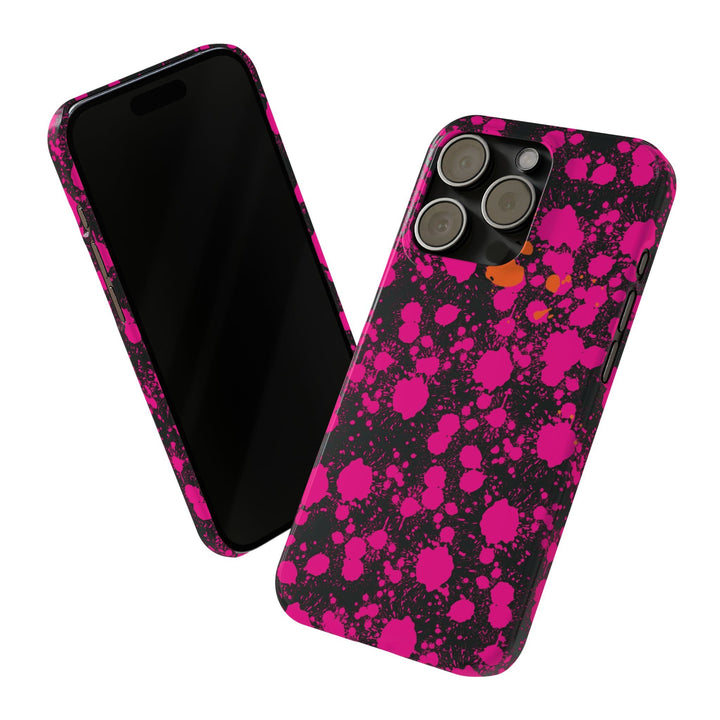 Slim Cute Phone Cases for Iphone - | iPhone 15 Case | iPhone 15 Pro Max Case, Iphone 14 Case, Iphone 14 Pro Max, Iphone 13, Pink Orange Paint Splash - Studio40ParkLane