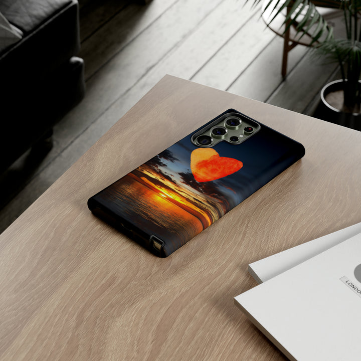 Cute Samsung Phone Case | Aesthetic Samsung Phone Case | Galaxy S23, S22, S21, S20 | Luxury case, Cute Rising Heart Sunset Phone Case - Studio40ParkLane
