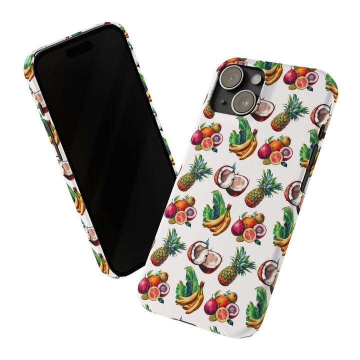 Slim Cute Phone Cases for Iphone - | iPhone 15 Case | iPhone 15 Pro Max Case, Iphone 14 Case, Iphone 14 Pro Max, Iphone 13, Tropical Summer Fruit - Studio40ParkLane