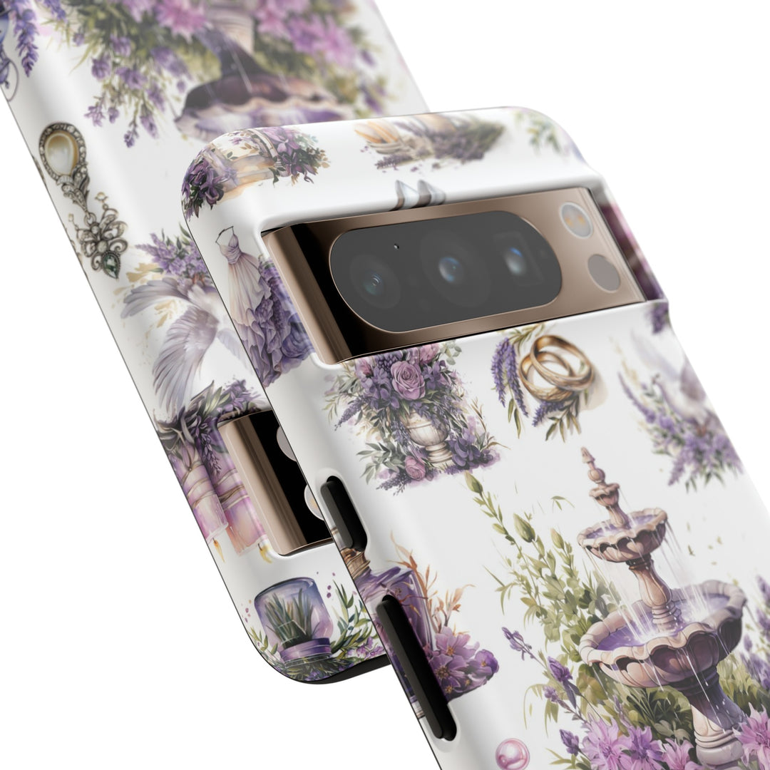 Impact Resistant, Lavender Wedding, Cute Phone Cases for Samsung S24, S23, S22, S21, IPhone 15 pro Iphone 14 pro Iphone 13 IPhone 12 Iphone 11 - Studio40ParkLane