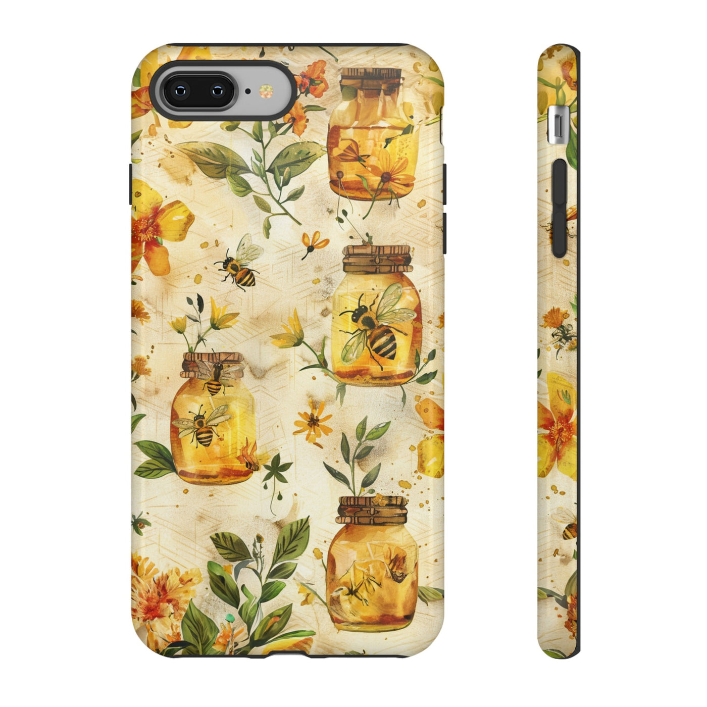 Impact Resistant, Honey Bees, Cute Phone Cases for Samsung S24, S23, S22, S21, IPhone 15 pro Iphone 14 pro Iphone 13 IPhone 12 Iphone 11