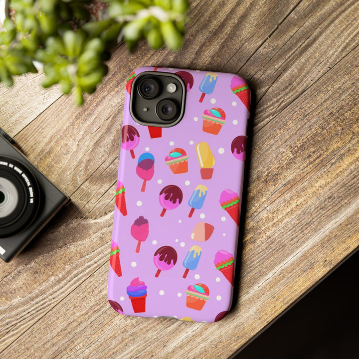 Cute Samsung Case | Cool Iphone Case | Summer Pink Ice - Cream, Samsung S24, S23, S22, S21, IPhone 15 Case | Iphone 14 Case, Iphone 13 Case - Studio40ParkLane