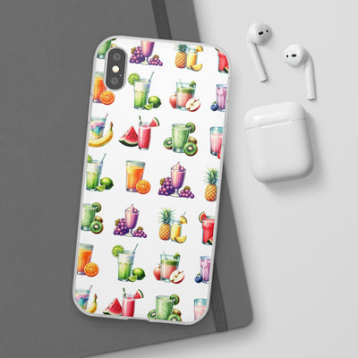 Cute Flexi Phone Cases, For Iphones and Samsung Galaxy Phones, Tropical Summer Fruit Cocktails, Galaxy S23 Phone Case, Samsung S22 Case, Samsung S21, Iphone 15, Iphone 14, Iphone 13