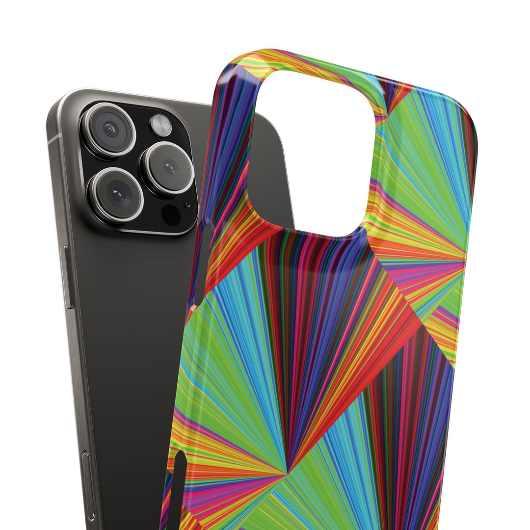 Slim Triangle Kaleidoscope Colors Gift for Her Cute Phone Cases for Iphone 16 Case | iPhone 15 Case | iPhone 15 Pro Max Case, Iphone 14, Iphone 14 Pro Max, Iphone 13, 12, 11, 10, 8,7 - Studio40ParkLane