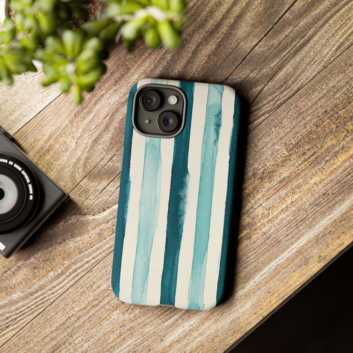 Tough Cute Green Stripes Phone Case, for IPhone 17 Pro Max | Iphone 17 Air, Iphone 16, IPhone 15, 14 13 12, Samsung Galaxy S26, S25, S24, S23