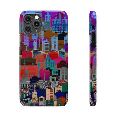 City Skyline Mosaic Slim Cute Phone Cases for Iphone | iPhone 15 Case | iPhone 15 Pro Max Case, Iphone 14, Iphone 14 Pro Max, Iphone 13, 12