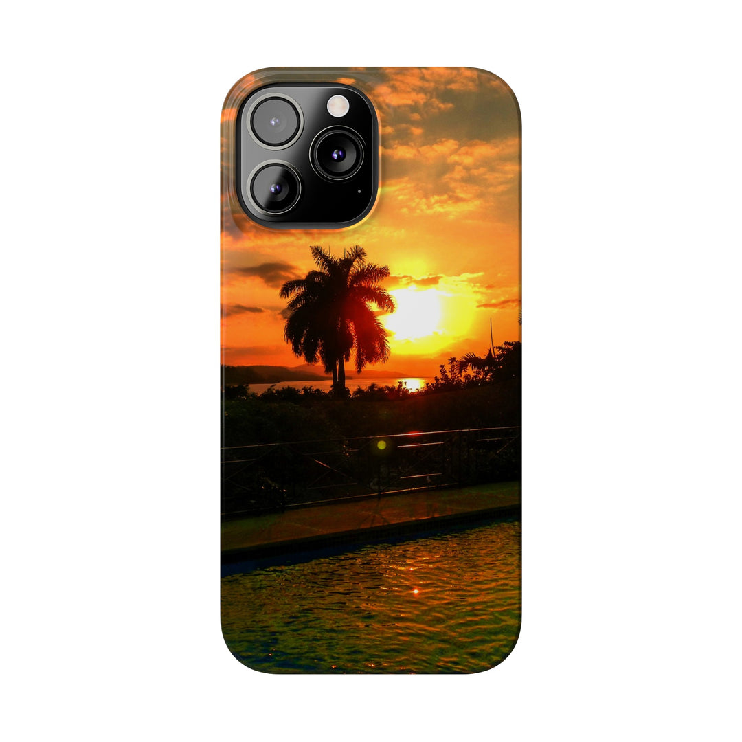Slim Cute Phone Cases for Iphone - | iPhone 15 Case | iPhone 15 Pro Max Case, Iphone 14 Case, Iphone 14 Pro Max, Iphone 13, Summer Jamaica Sunset - Studio40ParkLane