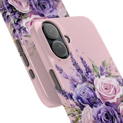 Slim Lavender Bouquet Flowers Cute Phone Cases for Iphone 16 Pro Max | iPhone 15 Case | iPhone 15 Pro Max Case, Iphone 14, Iphone 14 Pro Max, Iphone 13 12 11 8 7