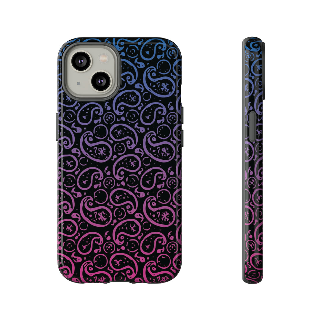 Cute IPhone Case | iPhone 15 Case | iPhone 15 Pro Max Case, Iphone 14 Case, Iphone 14 Pro Max Case IPhone Case for Art Lovers, Paisley Blue Pink - Studio40ParkLane