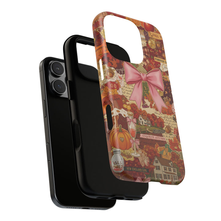 New England Fall Coquette Collage Tough Premium Phone Case - For iPhone 16 Pro Max iPhone 15 Pro iPhone Iphone 14 Plus 13 Pro 12 11 10 XR XS