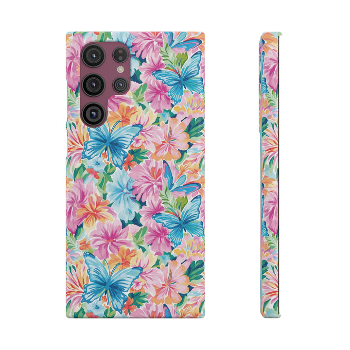 Sleek Snap Butterflies Flowers Cute Phone Case for iPhone 16 15 14 13 12 11 X Xs Max Xr Pro Plus Samsung Galaxy S24 S23 S22 S21 S20 Ultra