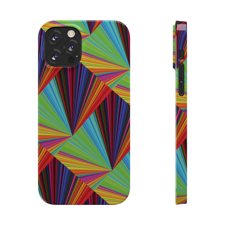Slim Triangle Kaleidoscope Colors Gift for Her Cute Phone Cases for Iphone 16 Case | iPhone 15 Case | iPhone 15 Pro Max Case, Iphone 14, Iphone 14 Pro Max, Iphone 13, 12, 11, 10, 8,7 - Studio40ParkLane