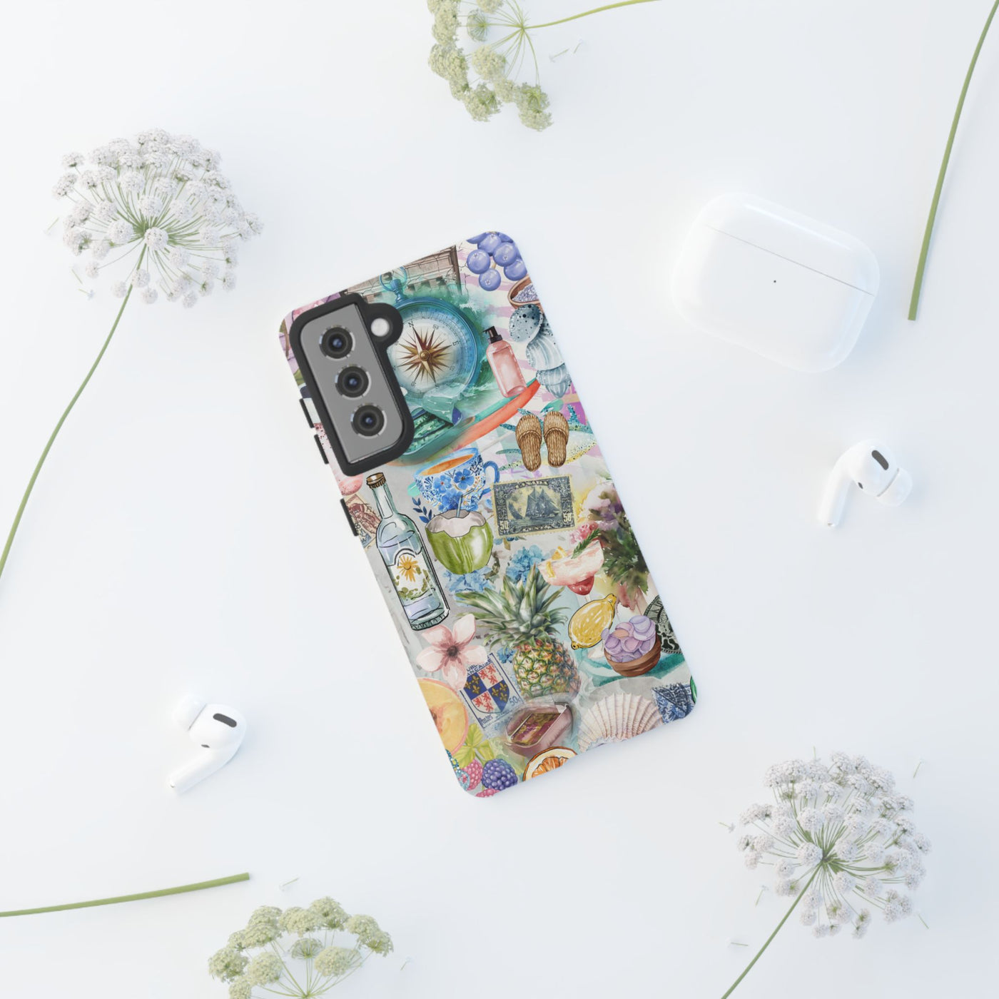 Impact Resistant, Travel Coquette Collage, Cute Phone Cases for Samsung S24, S23, S22, S21, IPhone 15 pro Iphone 14 pro Iphone 13 IPhone 12 Iphone 11