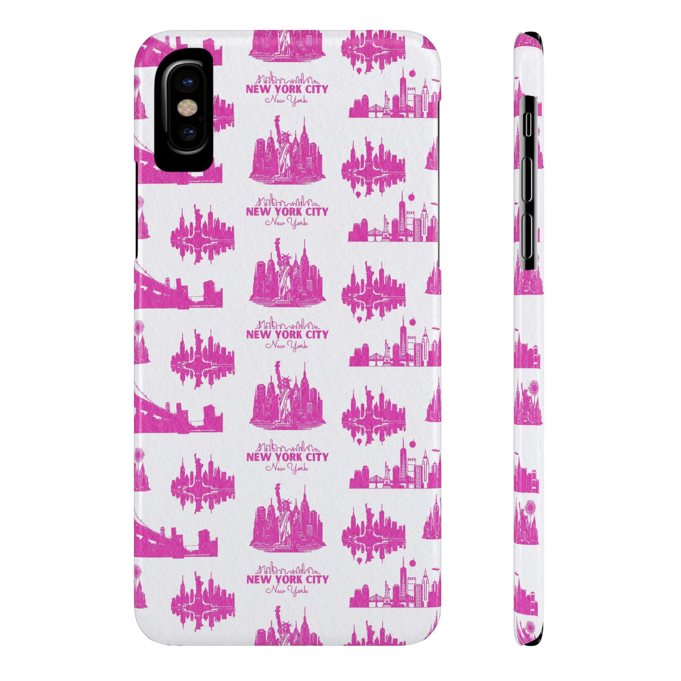 New York Skyline Pink Collage Coquette Gift for Her Cute Phone Cases for Iphone 16 Pro Max | iPhone 15 Case | iPhone 15 Pro Max Case, Iphone 14, Iphone 14 Pro Max, Iphone 13 12 11 8 7