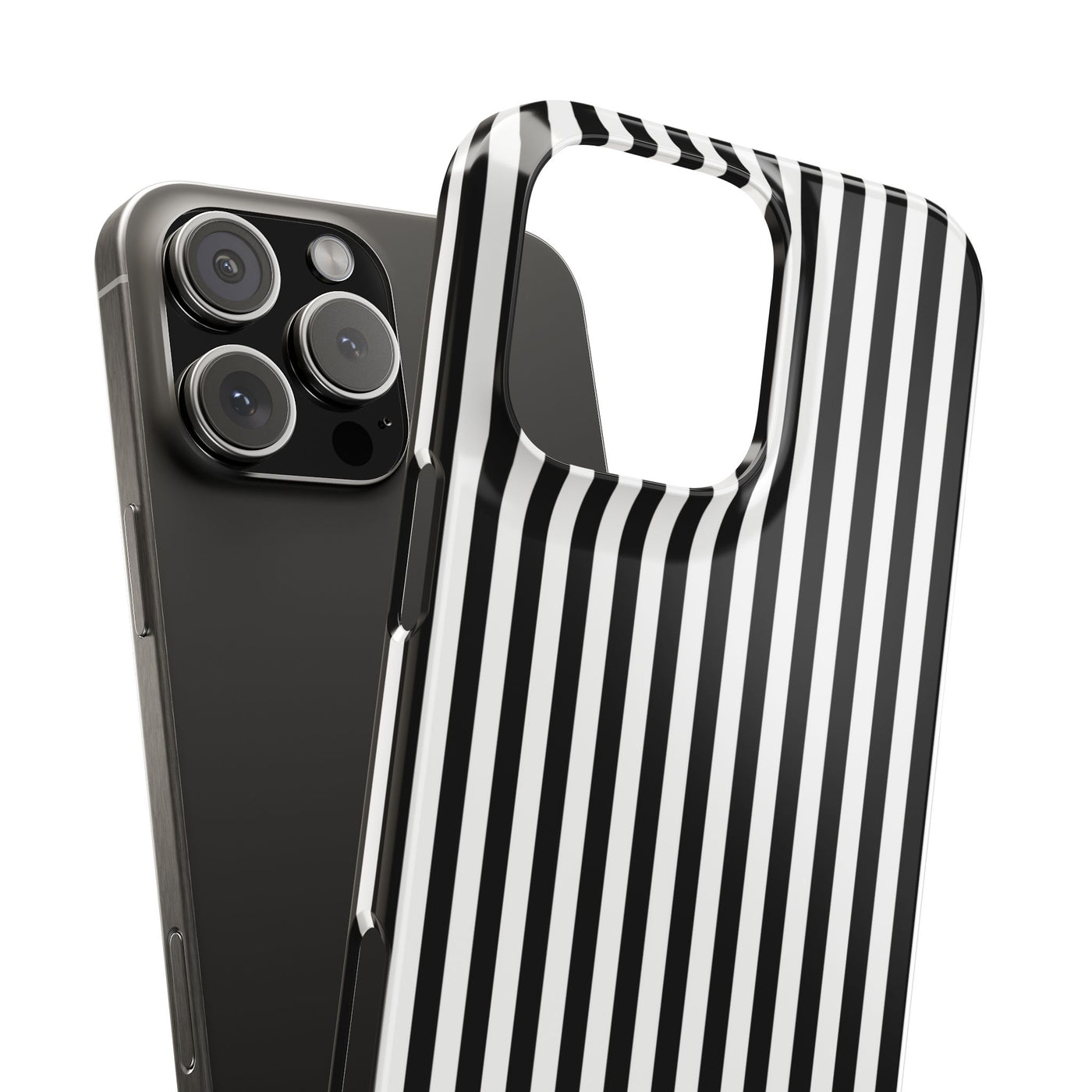 Slim Black White Striped Cute Phone Case for Iphone 16 - | iPhone 15 Pro Max Case | iPhone 14 Case Iphone 13 12 11 10 9 8 7 Gift for Her - Studio40ParkLane