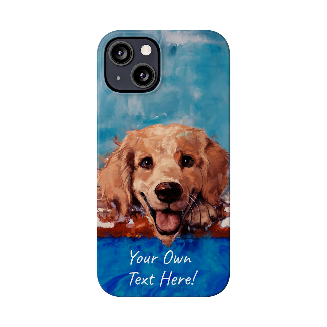 Slim Personalized Cute iPhone Cases - | iPhone 15 Case | iPhone 15 Pro Max Case, Iphone 14 Case, Iphone 14 Pro Max, Iphone 13, Golden Retriever Dog - Studio40ParkLane