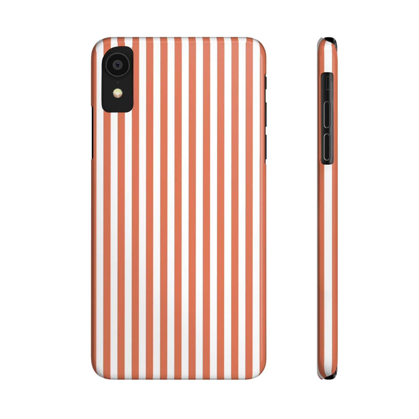 Slim Red Winter Peach Striped Cute Phone Case for Iphone 16 - | iPhone 15 Pro Max Case | iPhone 14 Case 13 12 11 10 9 8 7 X XS Gift for Her