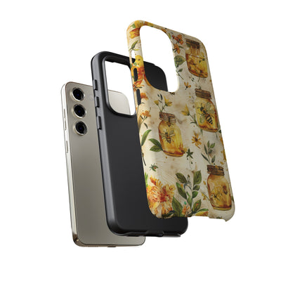 Impact Resistant, Honey Bees, Cute Phone Cases for Samsung S24, S23, S22, S21, IPhone 15 pro Iphone 14 pro Iphone 13 IPhone 12 Iphone 11